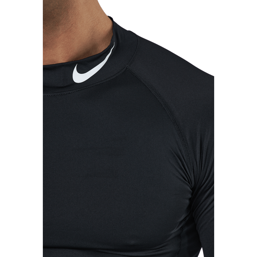 Nike Pro Dri-FIT Men's Tight Fit Long-Sleeve Top BLACK/WHITE - Bild 4