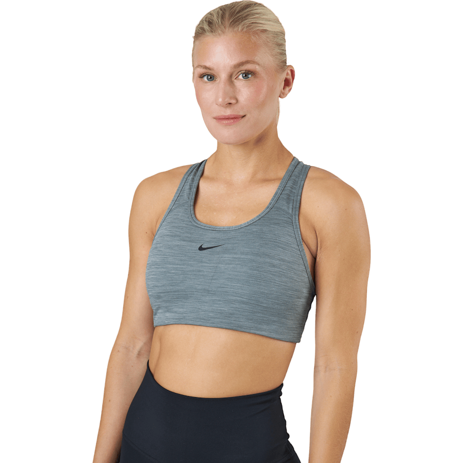 Swoosh Women's Medium-Support 1-Piece Pad Sports Bra SMOKE GREY/HTR/BLACK