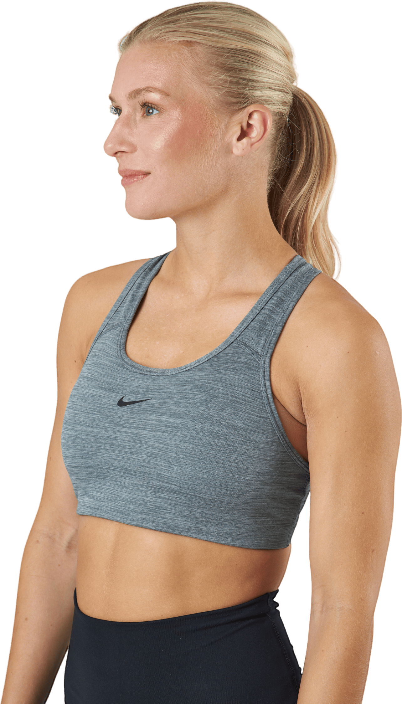 Swoosh Women's Medium-Support 1-Piece Pad Sports Bra SMOKE GREY/HTR/BLACK - Bild 2