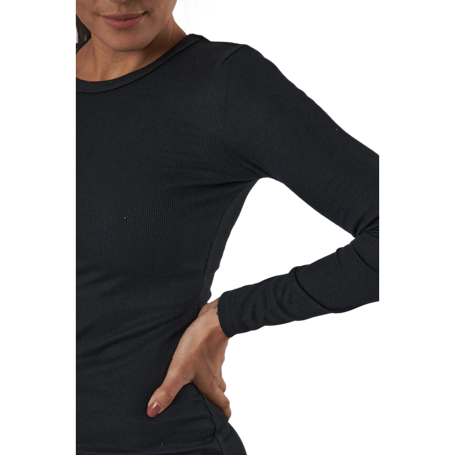 Quinn Rib Dress Black - Bild 4