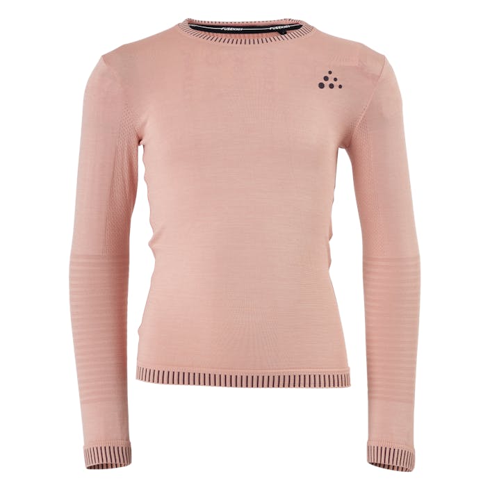 Fuseknit Comfort Rn Ls Hint/peak, Unisex, Kleding, basis lagen, Alpine sporten, Roze, 134