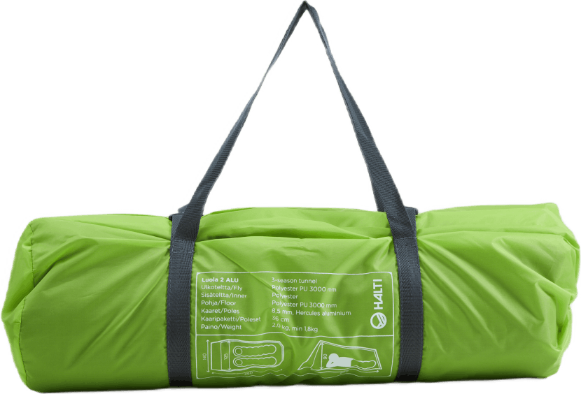 Luola Tent 2p Lime Punch, Unisex, Utstyr, Turutstyr, Grønn, ONESIZE