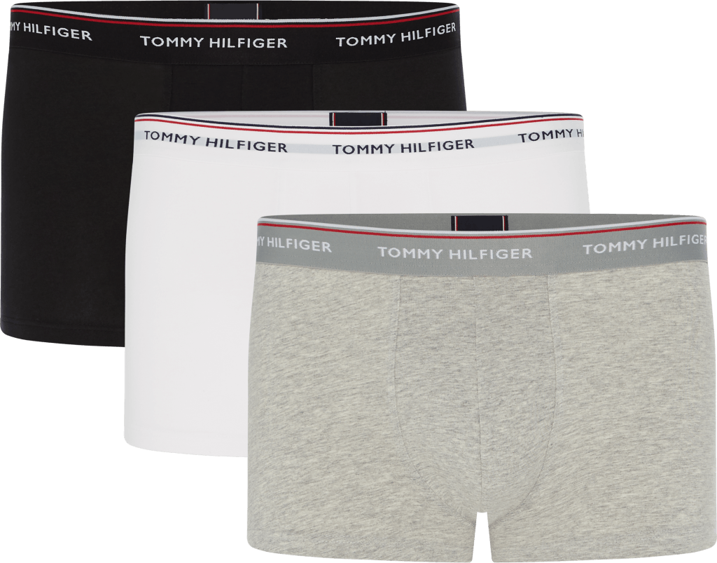 3p Trunk, 004 Black/grey Heather/white, Male, Abbigliamento, Biancheria intima, Nero, S