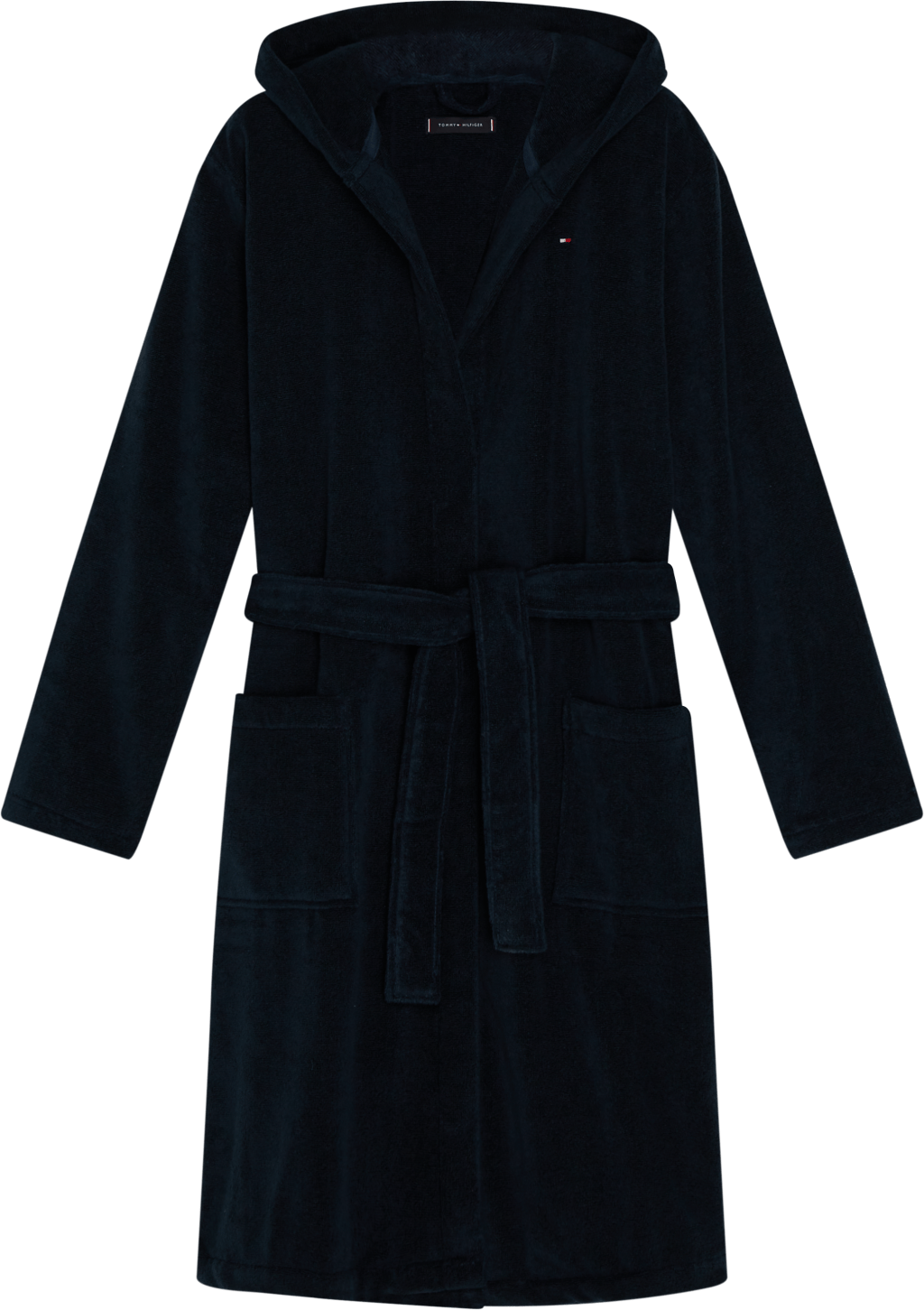 Hooded Bathrobe, 416 Navy Blazer, Male, Apparels, Underwear, Black, XL