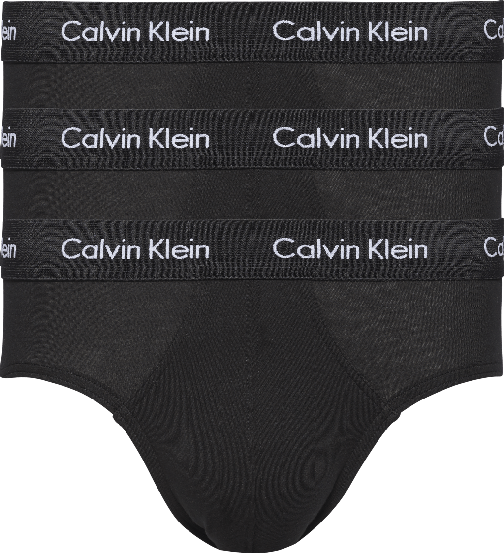 Cotton Stretch 3P Hip Brief Black, Male, Apparels, Underwear, Black, XS