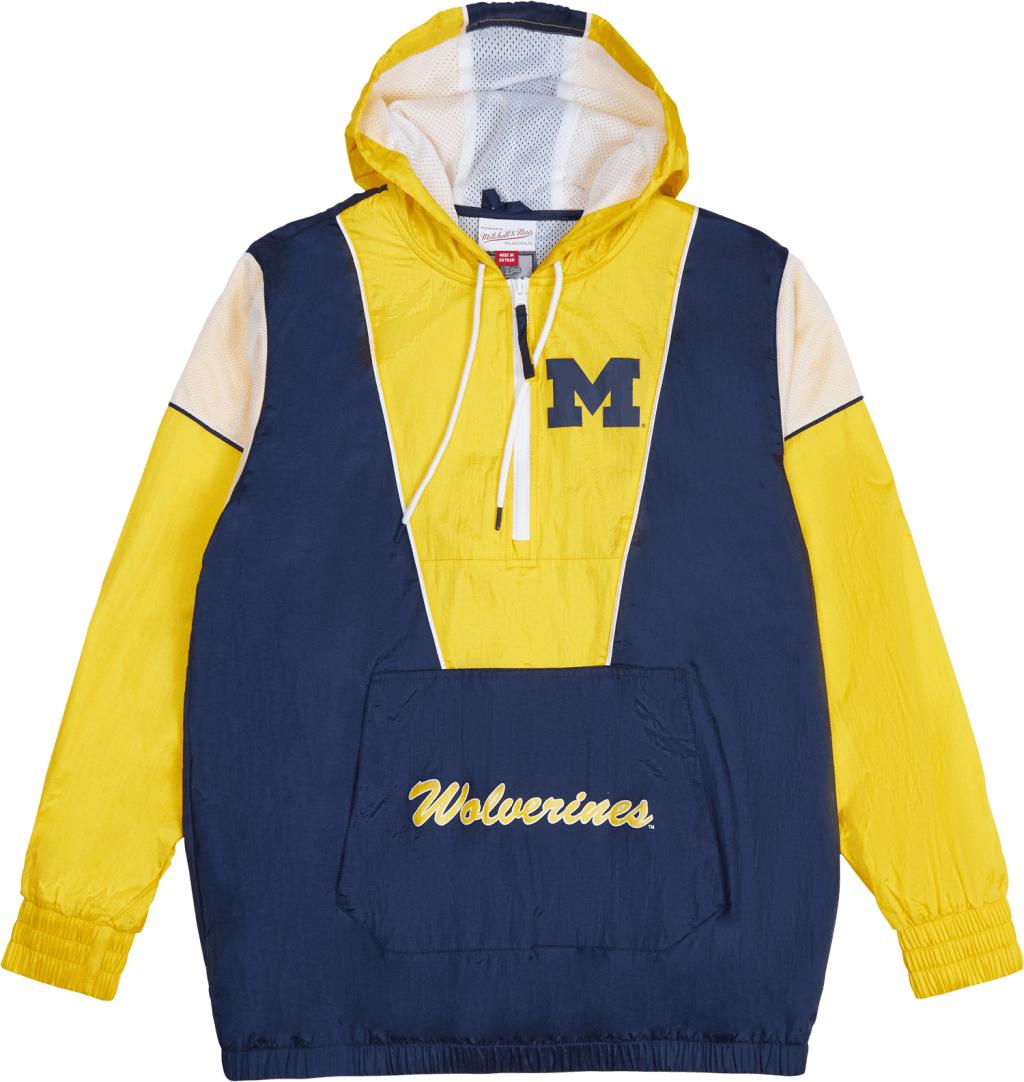 Michigan Highlight Reel Windbreaker, Male, Apparels, jackets, Yellow, S