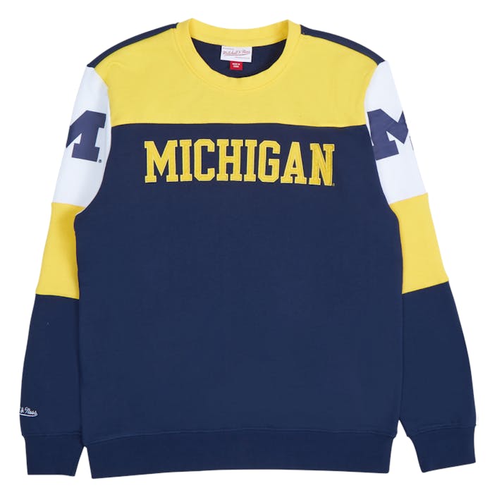 Michigan Overtime Fleece Crew, Male, Tøj, hættetrøjer og sweatshirts, Gul, S