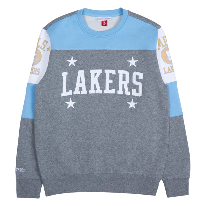 Overtime Fleece Crew - Minneapolis Lakers, Male, Kleding, hoodies en sweatshirts, Grijs, S