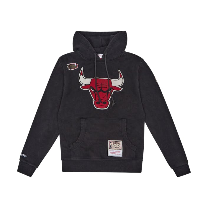 Bulls Worn Logo Hoodie, Male, Odevy, Hoodies & Sweatshirts, Čierna, M