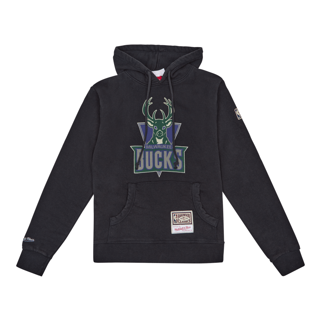 Bucks Worn Logo Hoodie, Male, Ropa, sudaderas con capucha y sudaderas, Negro, L
