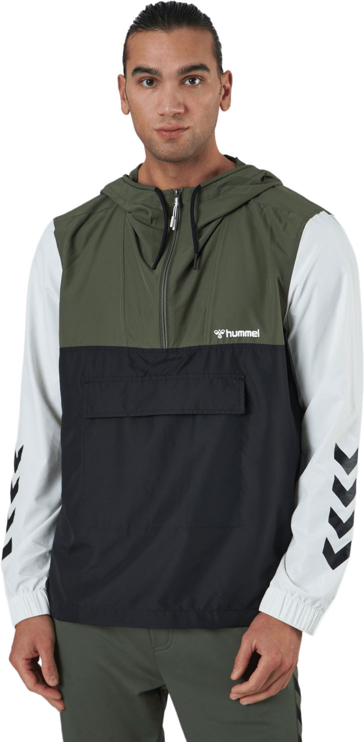 Hmlaton Half Zip Jacket Beetle, Male, Apparels, jackets, Green, M