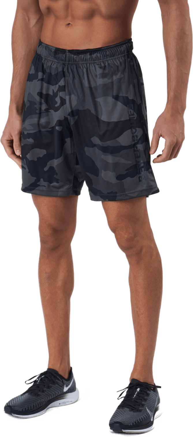 Loose Function Short Dark Camo, Male, Odzież, Spodenki, Trening, Czarny, L