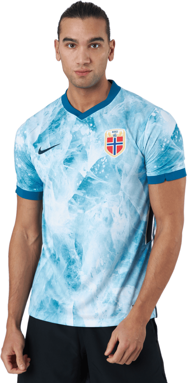Norway Stadium Away Men's Socc White/green Abyss/midnight Nav, Male, Apparels, T-shirt, Soccer, Blue, M