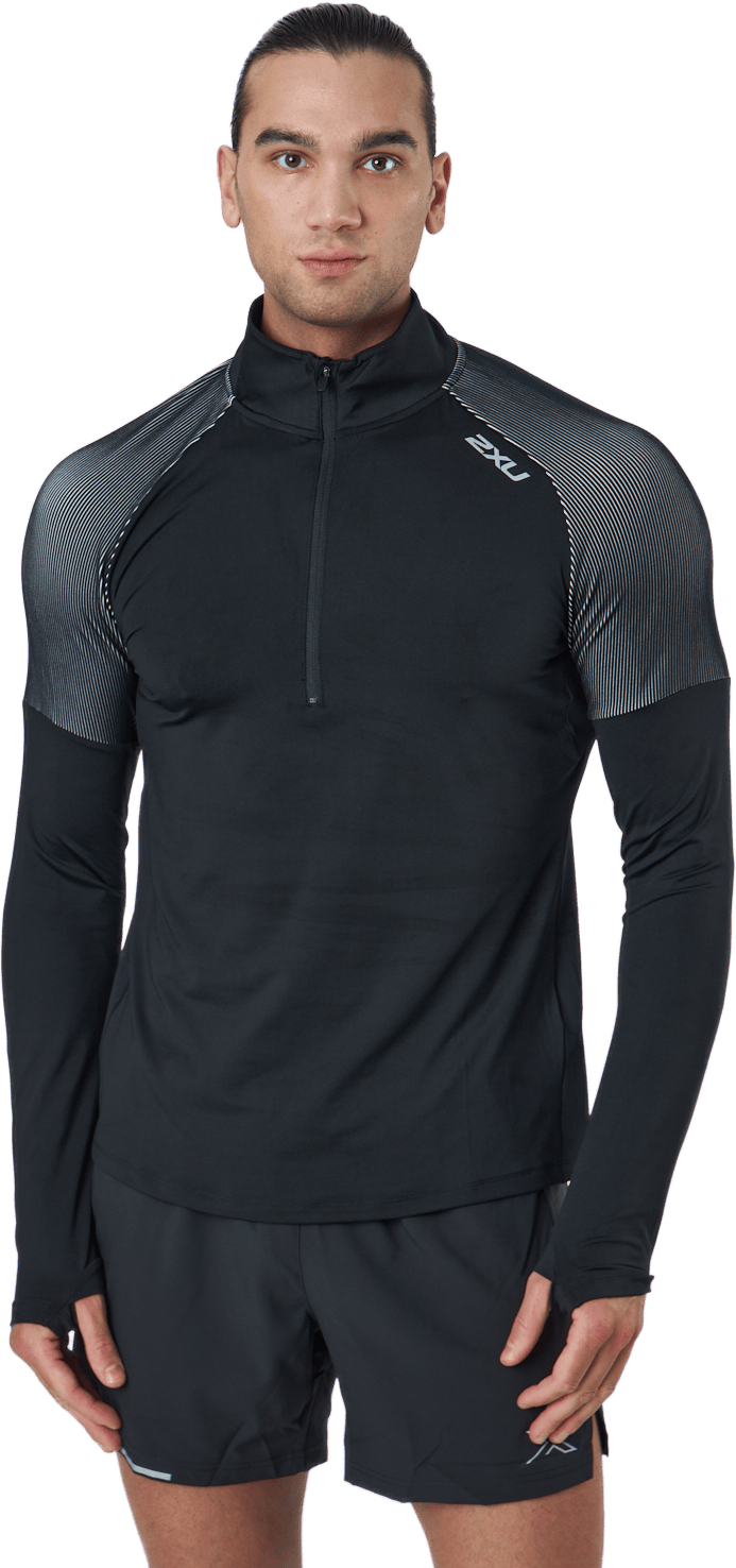 Light Speed 1/2 Zip Black/silver Reflective