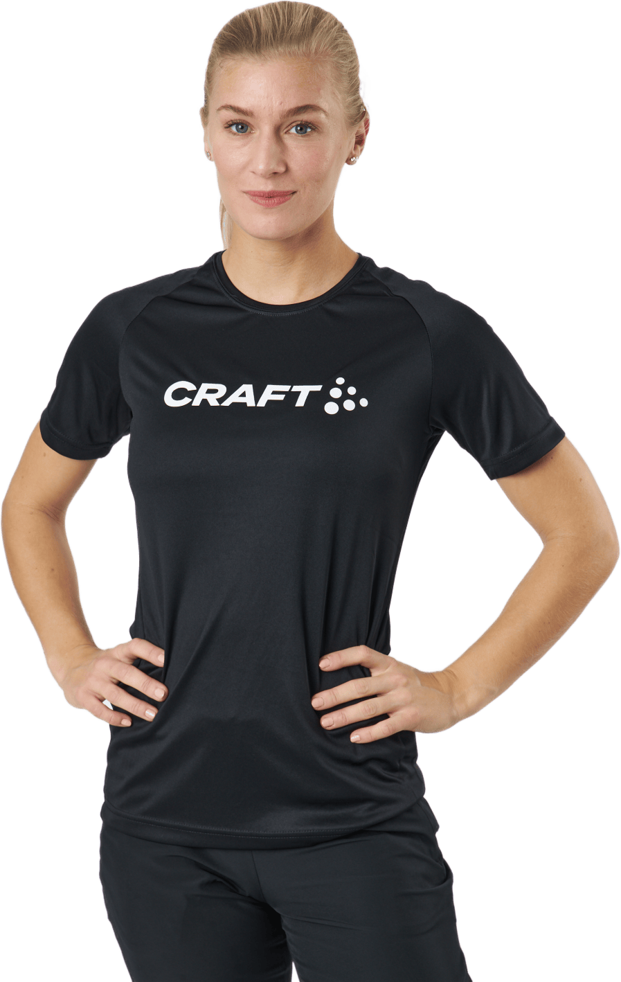 Core Unify Logo Tee W Black, Female, Apparels, T-shirt, Workout, Black, XXL