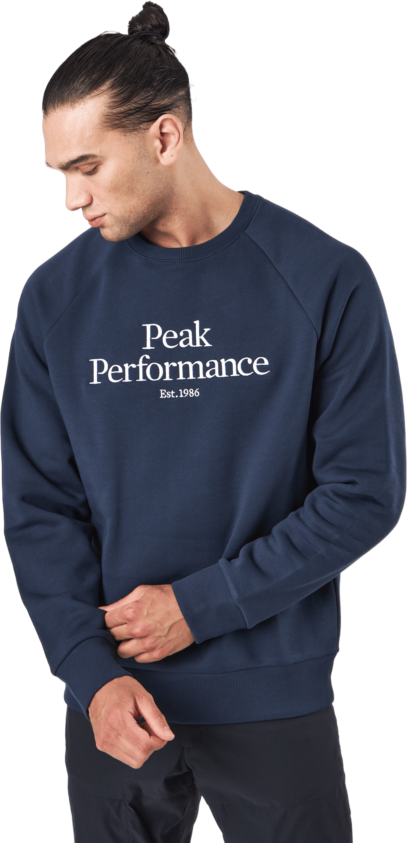 M Original Crew Blue Shadow, Male, Apparels, Shirts, Blue, L