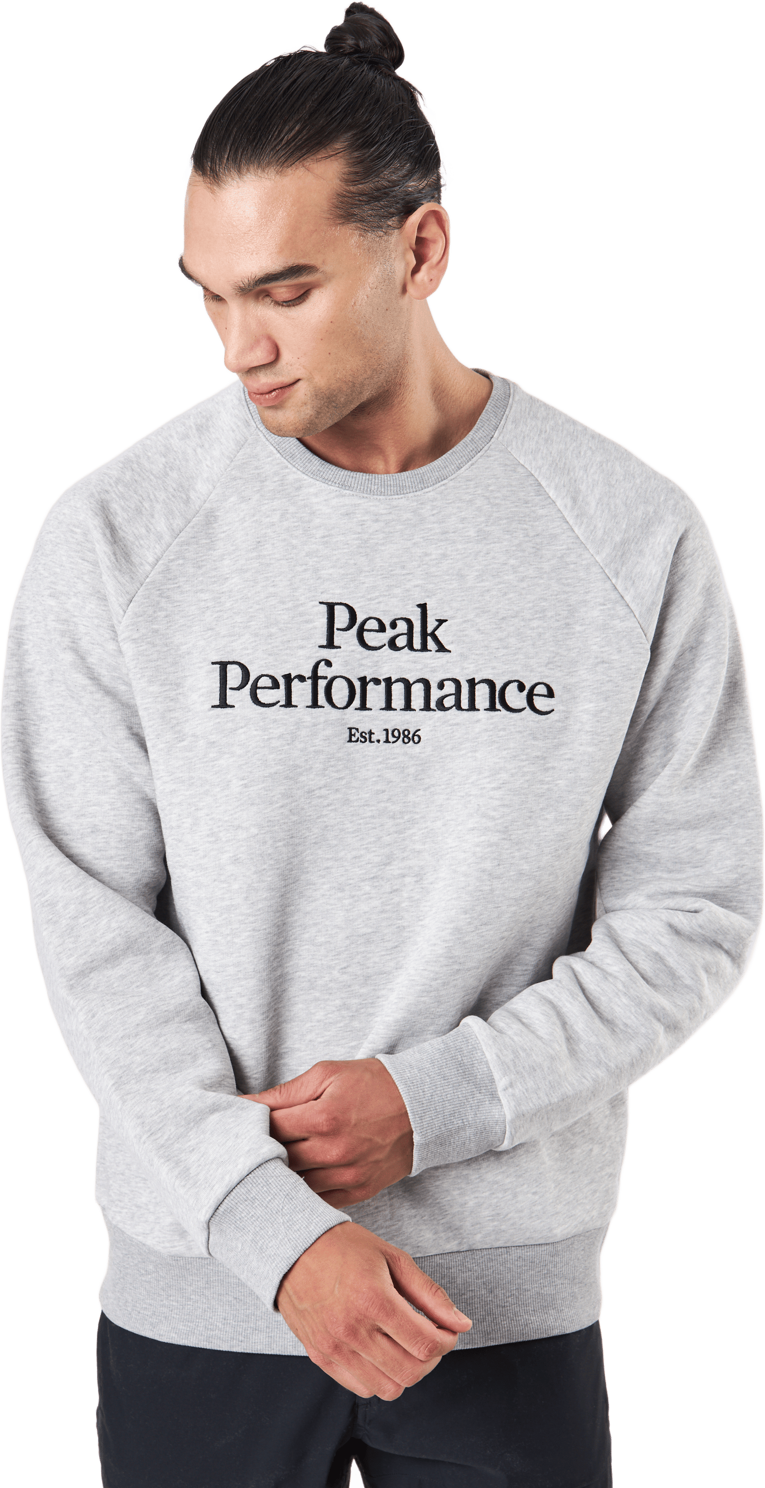 M Original Crew Med, Male, Apparels, Shirts, Grey, L