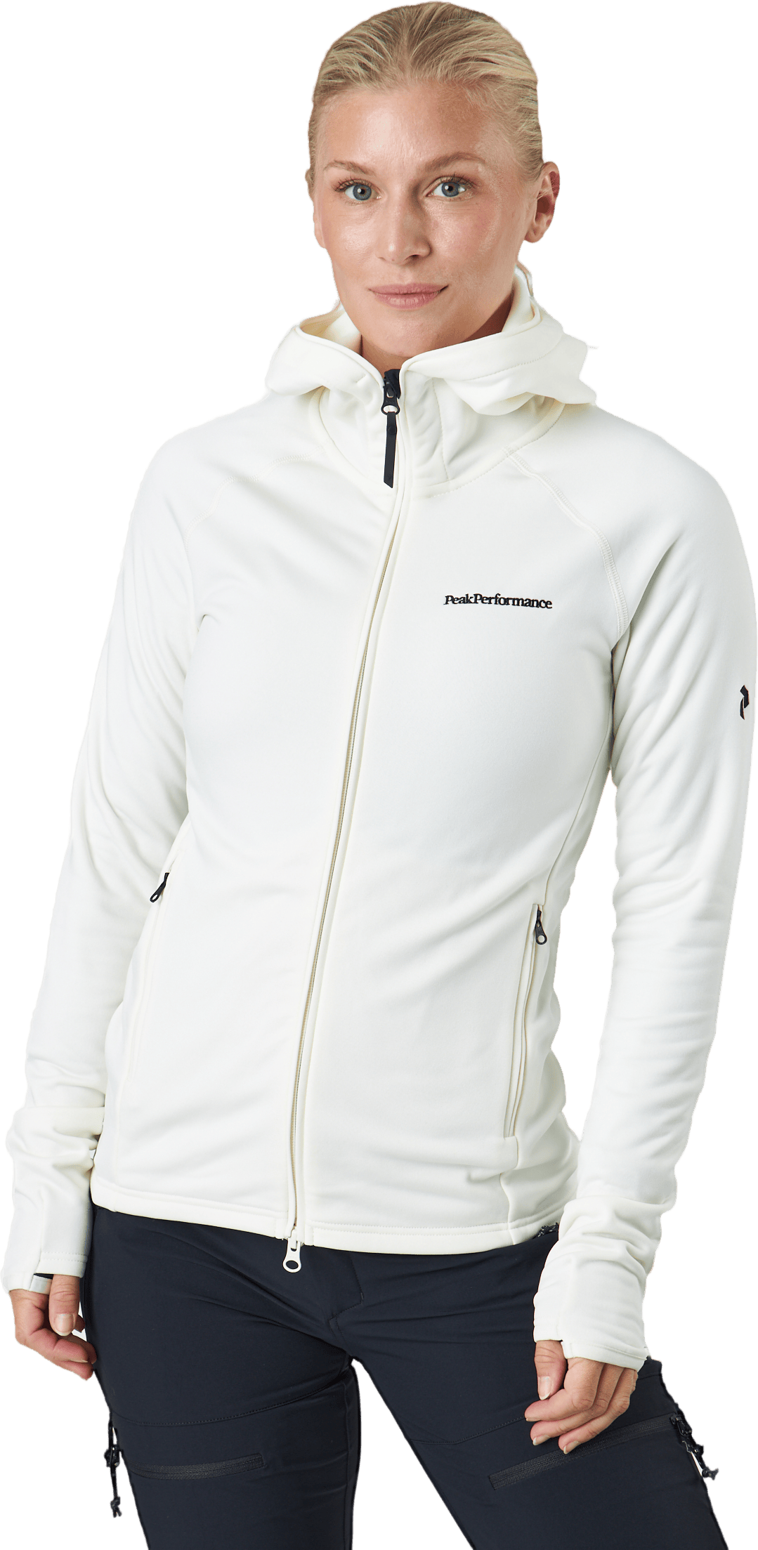 W Chill Light Zip Hood Vintage White, Female, Kleding, Overhemden, Wit, M