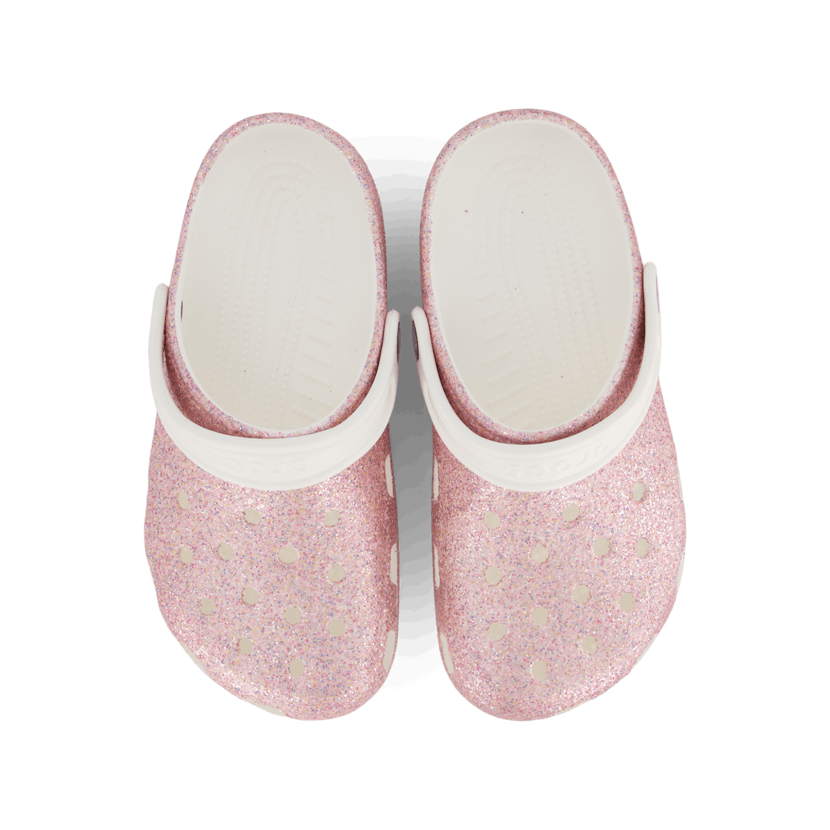 Classic Glitter Clog Kids White / Rainbow