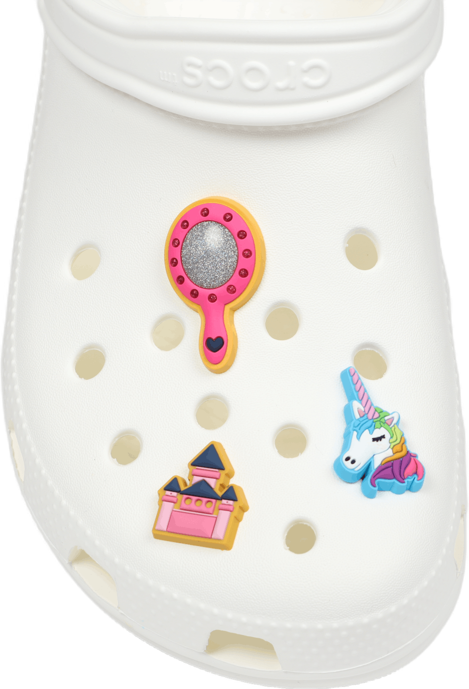 Jibbitz 3-Pack Fairy Tale, Unisex, Utrustning, Sandaler och Tofflor, Vit, ONESIZE