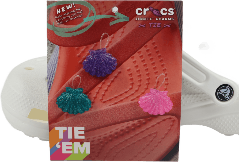 Jibbitz 3-Pack Shell Sandal Backer, Unisex, Attrezzature, Cura delle scarpe, Multi colore, ONESIZE