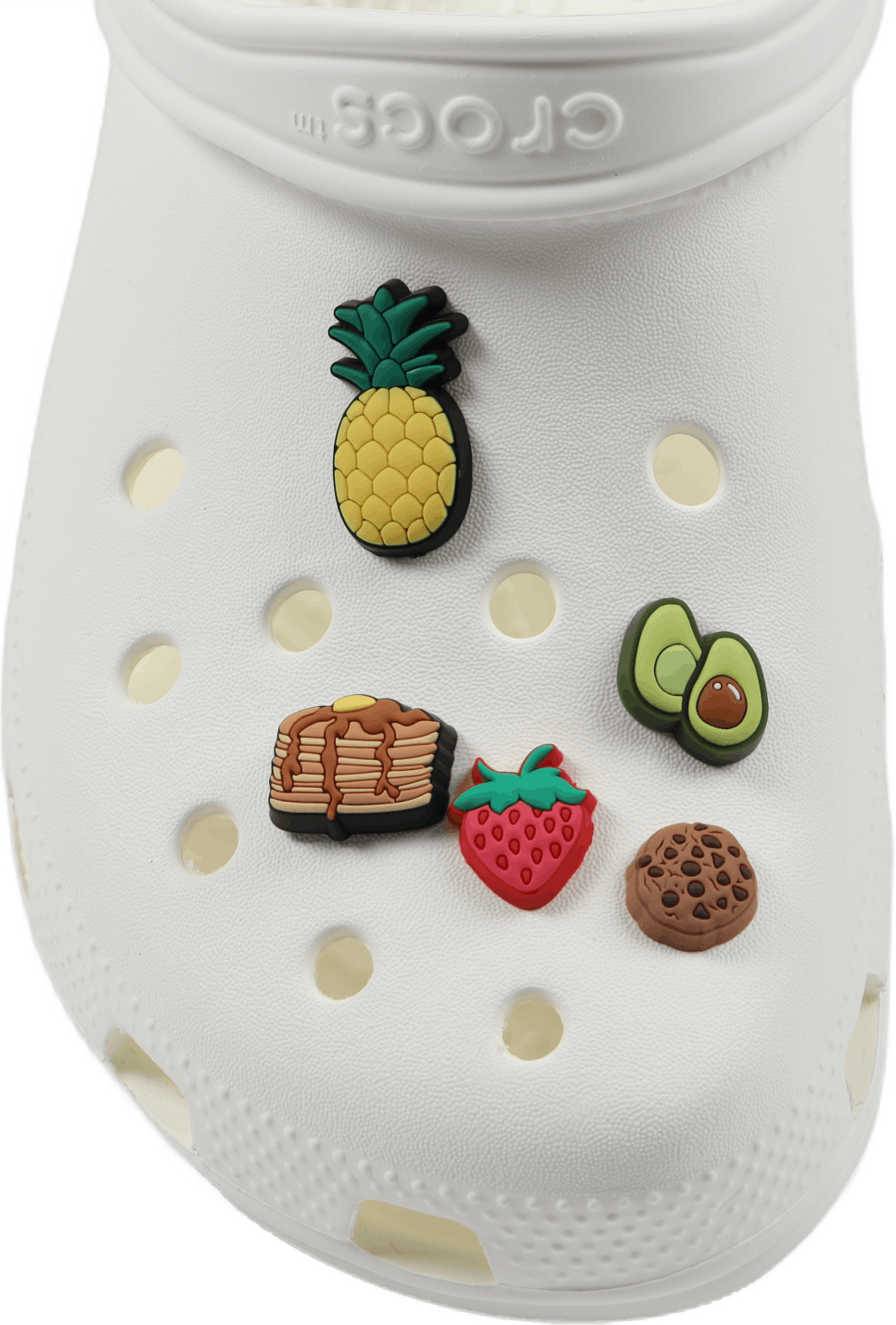 Jibbitz 5-Pack Im Hungry, Unisex, Utrustning, Sandaler och Tofflor, Vit, ONESIZE