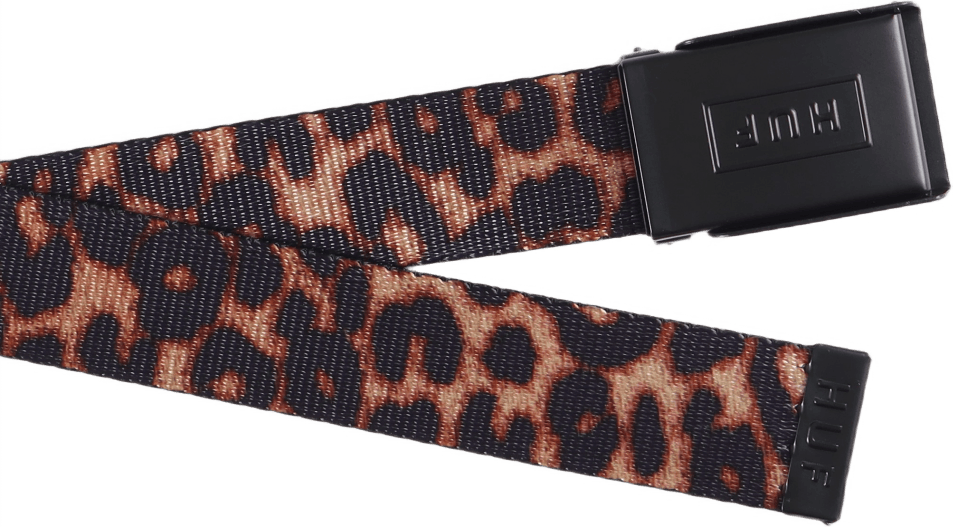 Huf Usual Belt Leopard, Unisex, Klær, annet tilbehør, Svart, ONESIZE
