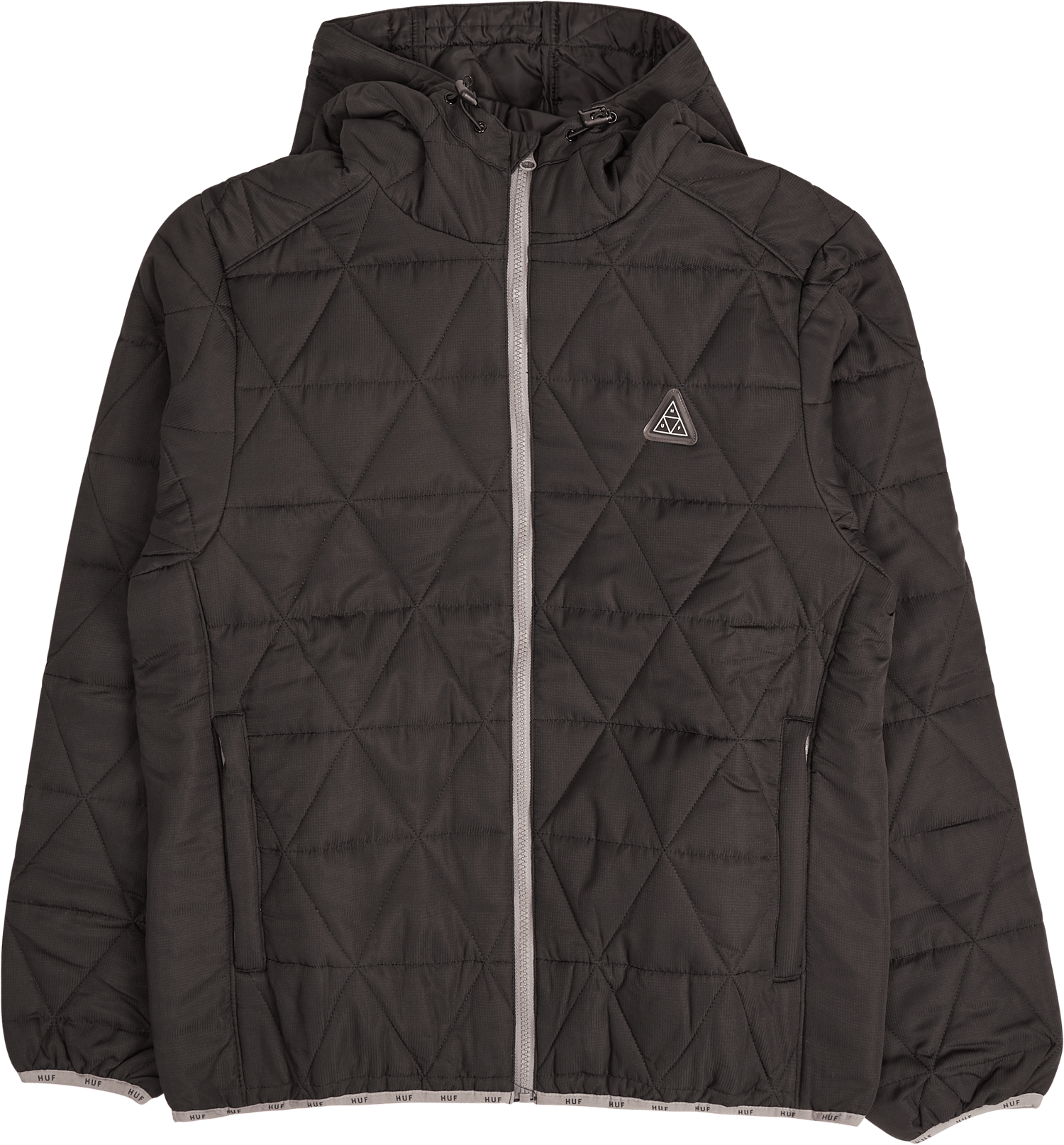Polygon Quilted Jacket Black
