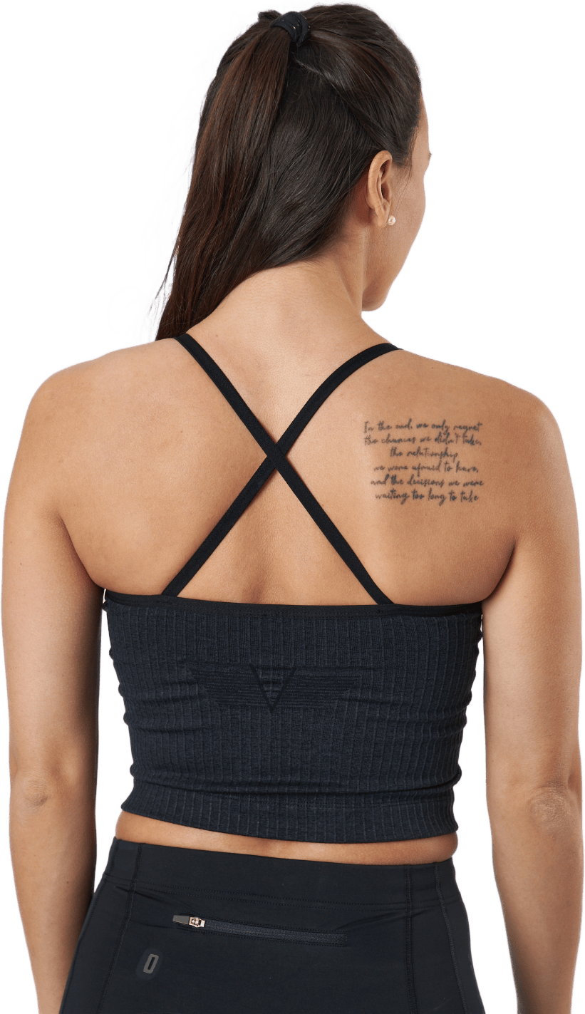 Ribbed Black Sand Melange Seam Black - Bild 3