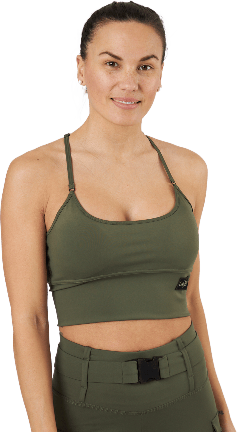 Cargo Top Military Green Green, Female, Apparels, Tops, Workout, Green, XL