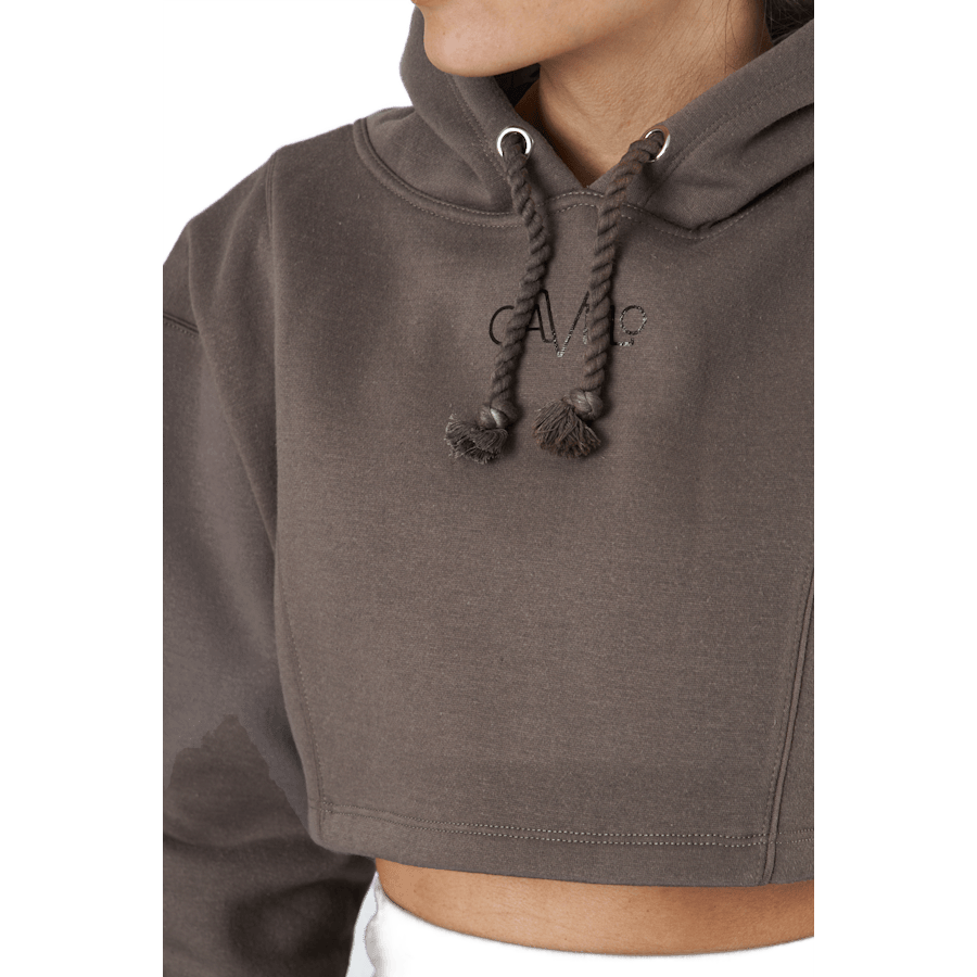 Chill Lounge Cropped Hoodie Taupe - Bild 4