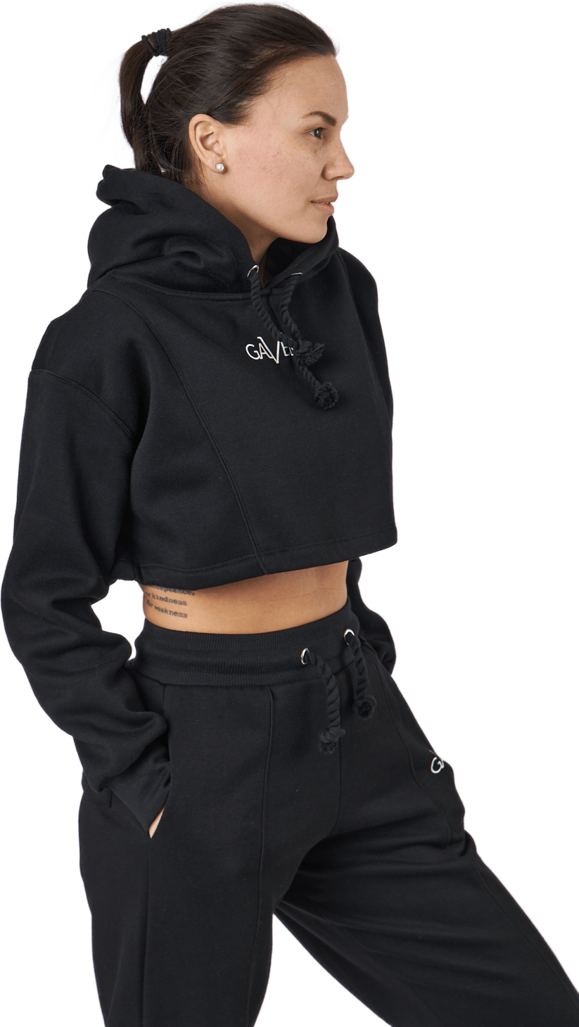Chill Lounge Cropped Hoodie Black - Bild 2