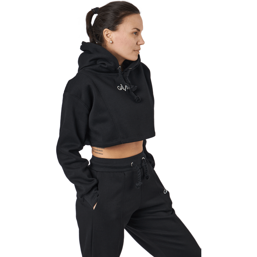 Chill Lounge Cropped Hoodie Black - Bild 2