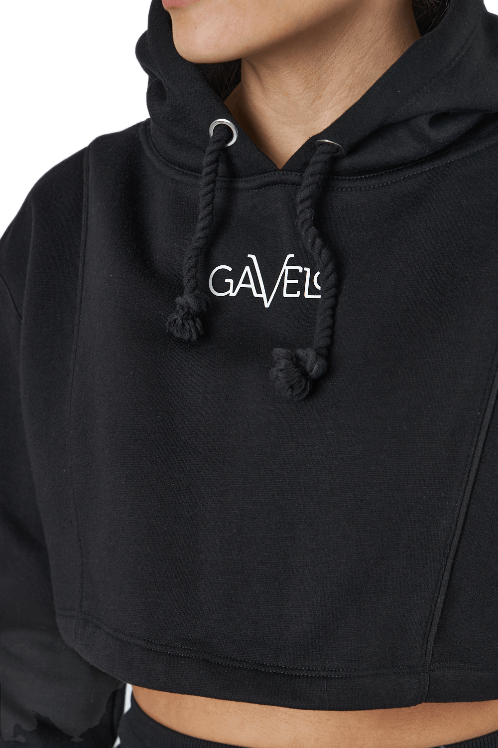 Chill Lounge Cropped Hoodie Black - Bild 4