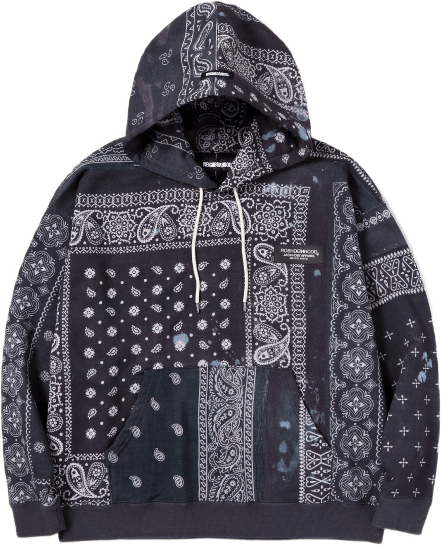 Bandana Chopped / Ec-hooded .  Black, Male, Apparels, hoodies and sweatshirts, Black, M