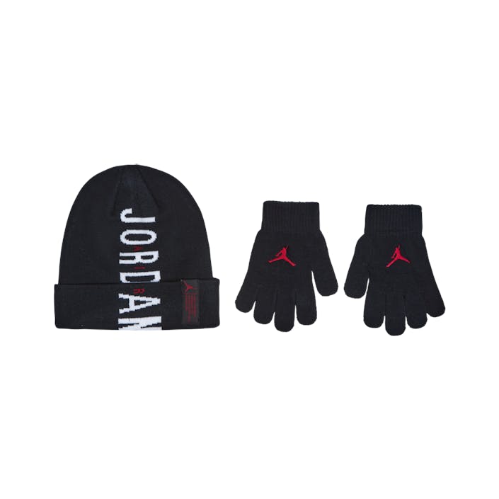 Air Patch Beanie Set, Unisex, Odevy, teplákové súpravy a súpravy, Čierna, 4-7YR