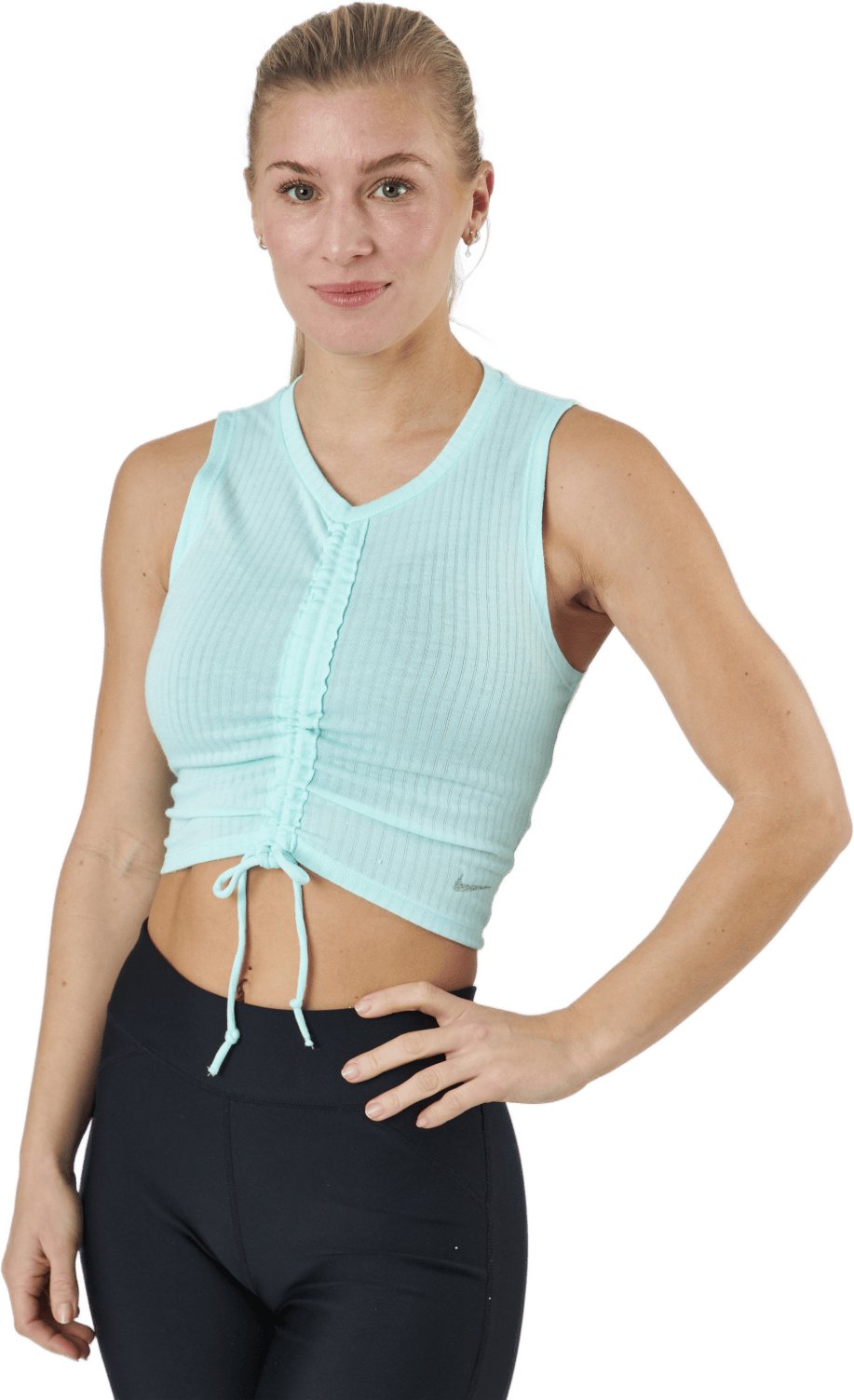 Nike Yoga Dri-fit Women's Tank Mint Foam/grey Fog, Female, Abbigliamento, Tops, Allenamento, Blu, L