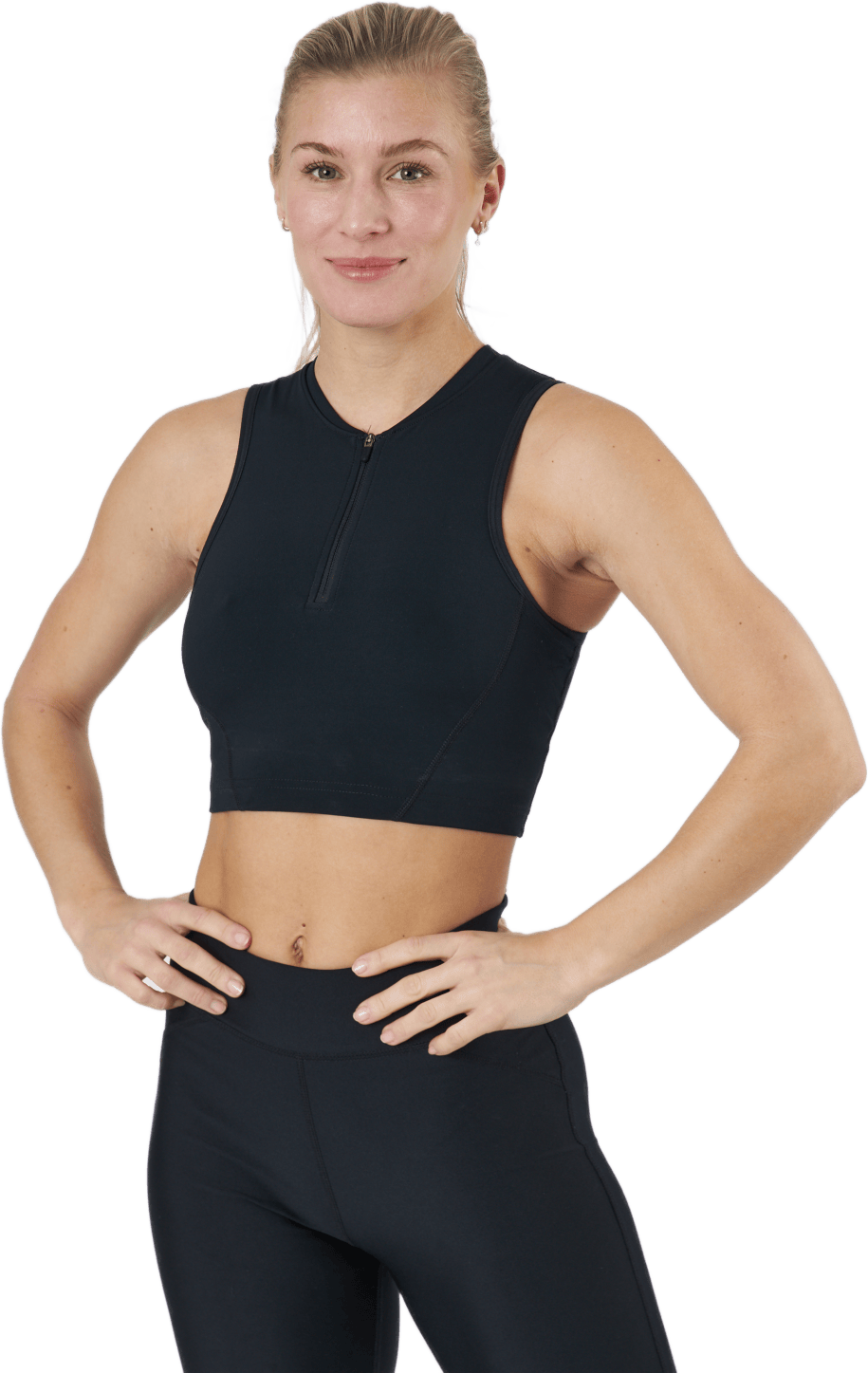 Nike Pro Dri-fit Women's Cropp Black/white, Female, Apparels, Tops, Running, Black, XS