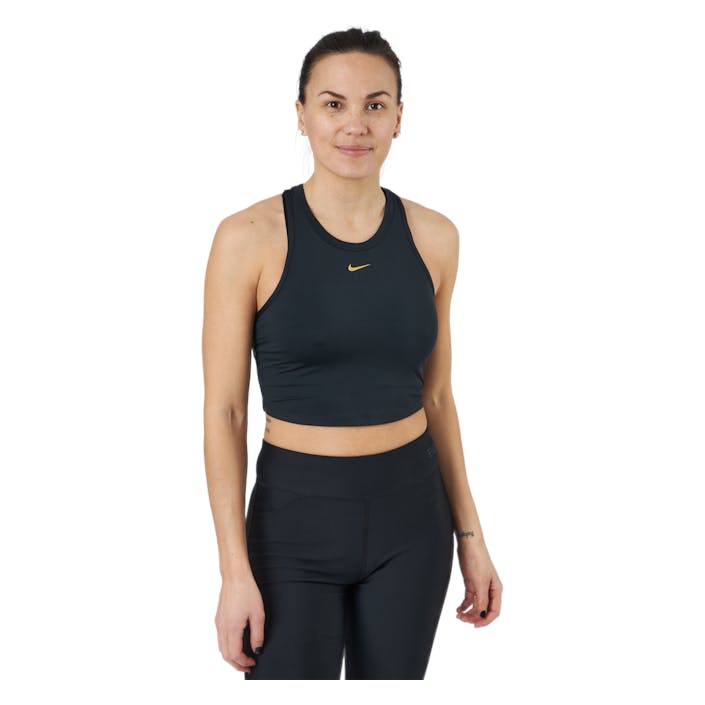 Nike Dri-fit One Luxe Women's Black/metallic Gold, Female, Vêtements, Tops, Courses, Noir, XS