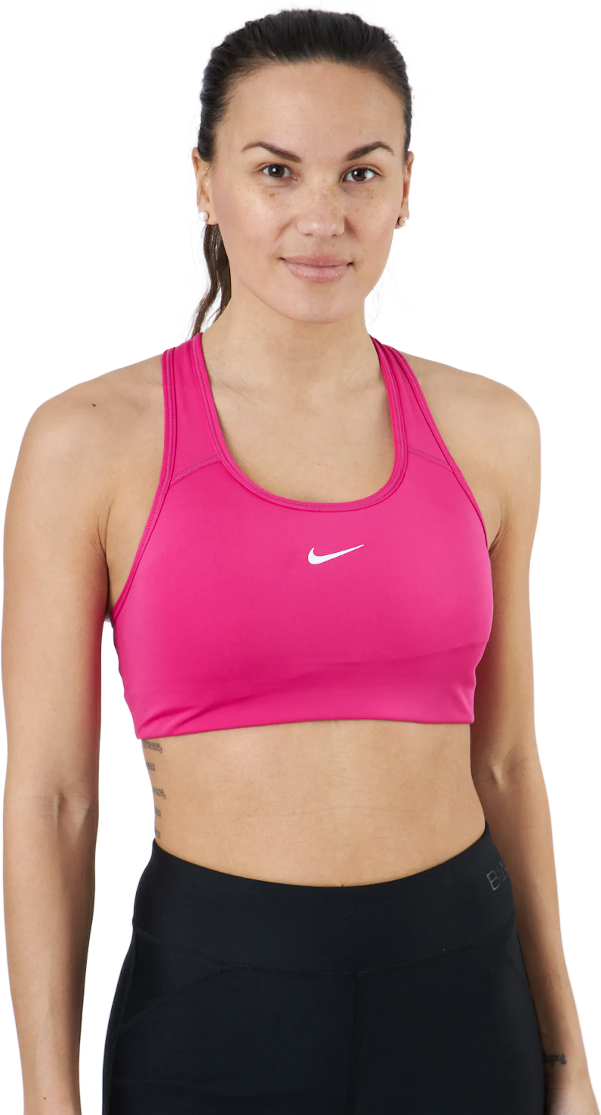 white nike pink swoosh