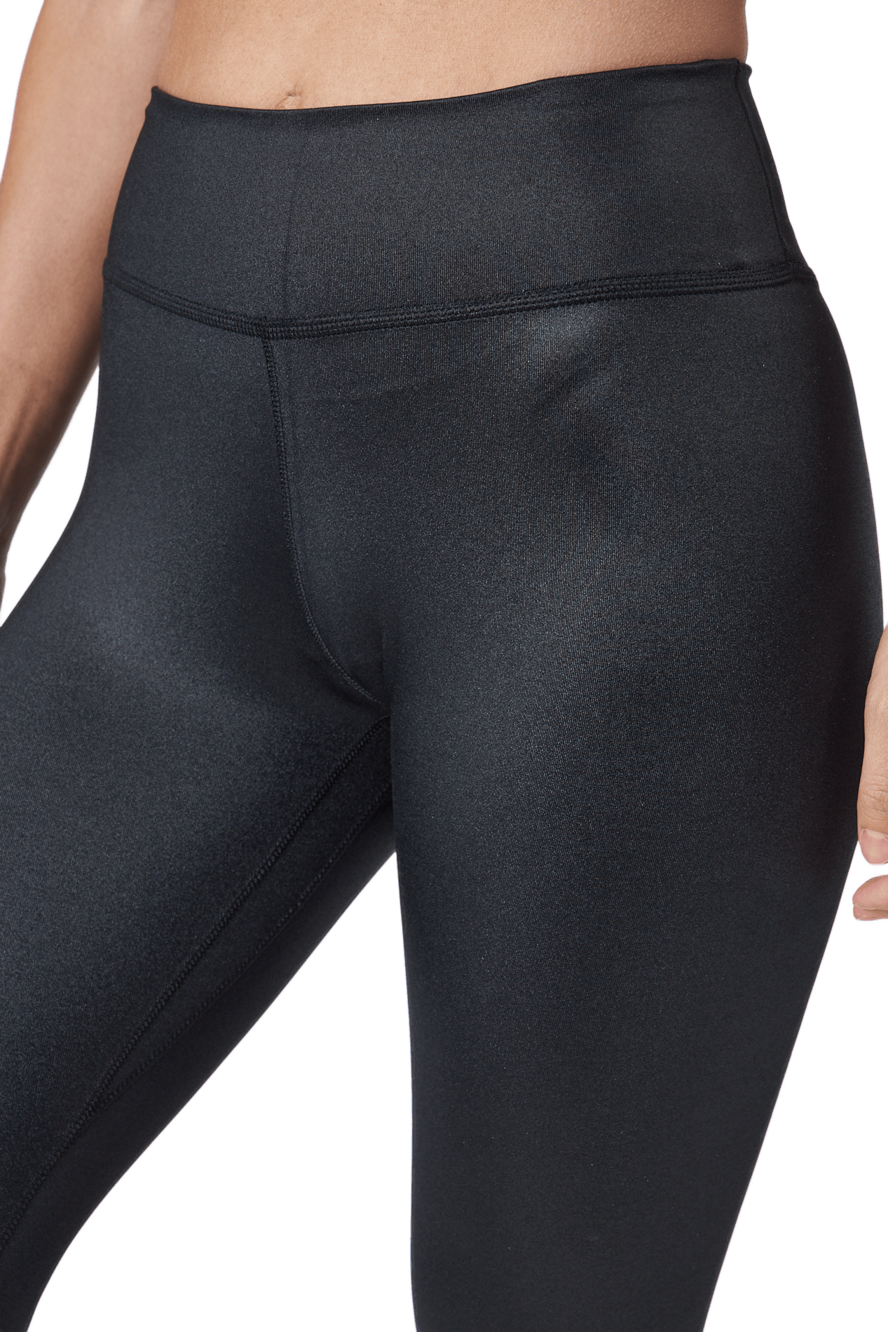 Dri-FIT One Women's Mid-Rise Shine Leggings BLACK/WHITE - Bild 4