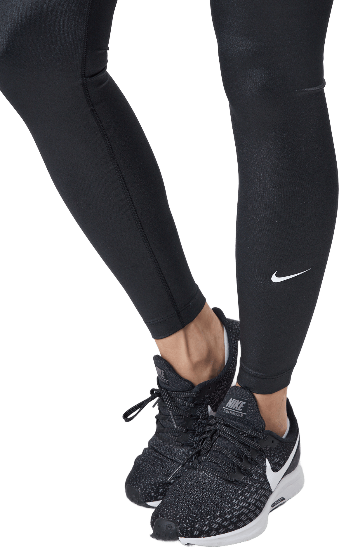 Dri-FIT One Women's Mid-Rise Shine Leggings BLACK/WHITE - Bild 5