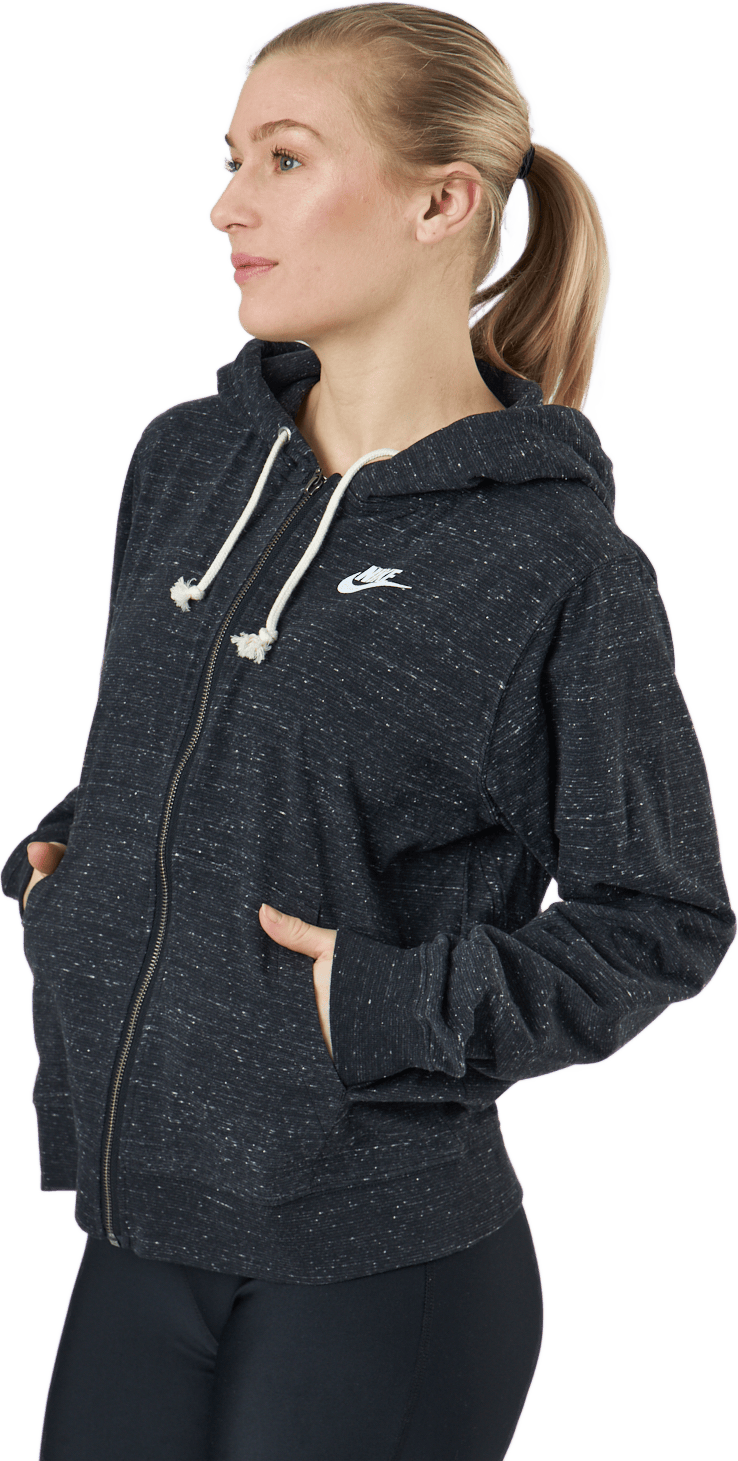 Sportswear Gym Vintage Women's Full-Zip Hoodie BLACK/WHITE - Bild 2