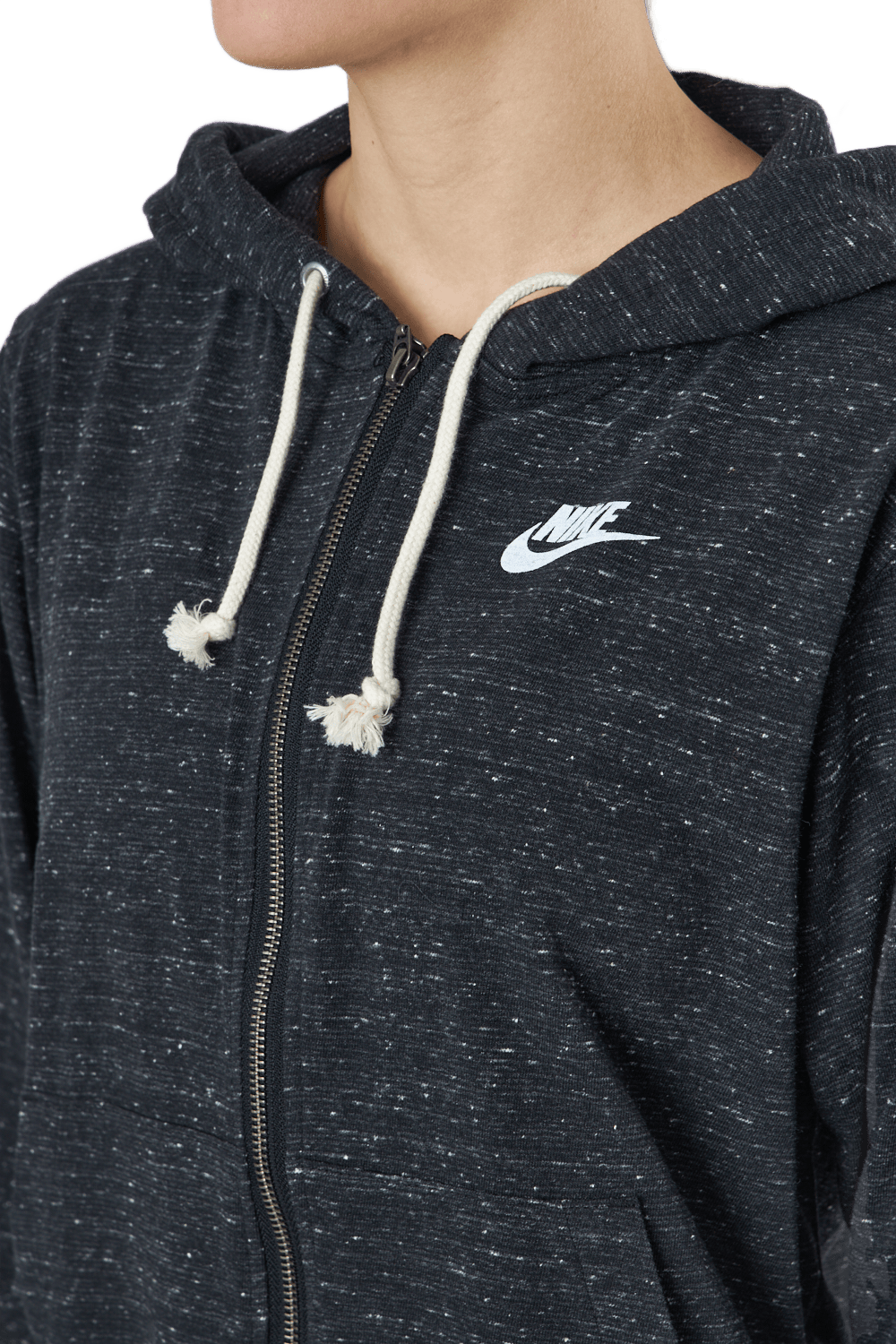 Sportswear Gym Vintage Women's Full-Zip Hoodie BLACK/WHITE - Bild 4