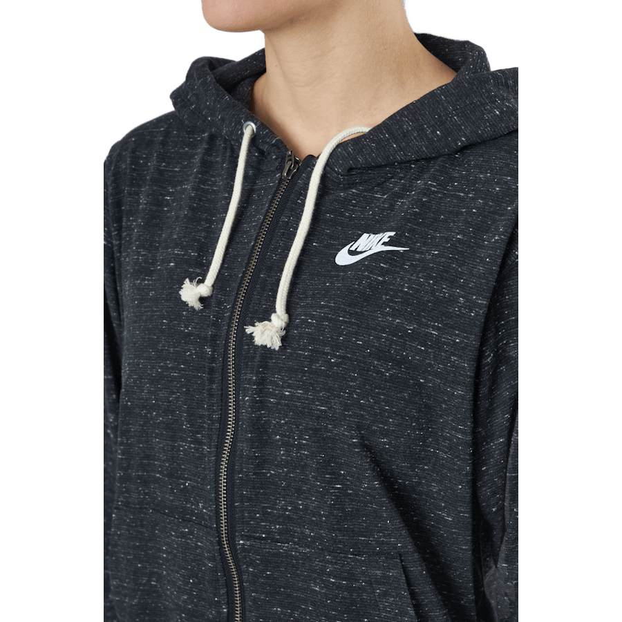 Sportswear Gym Vintage Women's Full-Zip Hoodie BLACK/WHITE - Bild 4