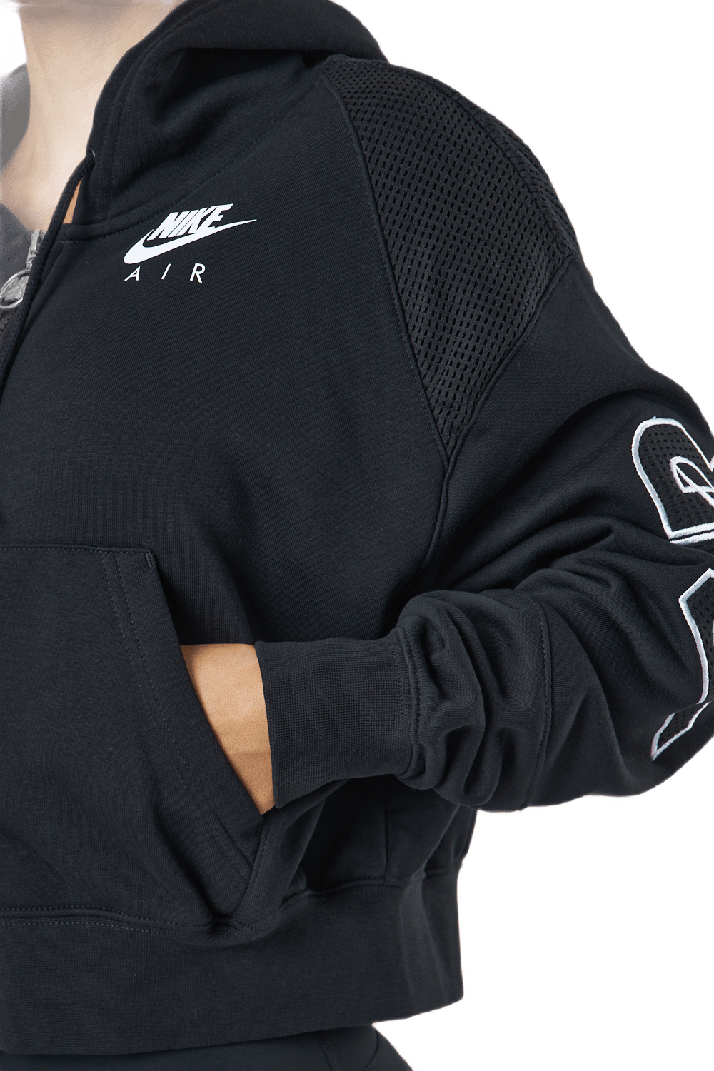 Nike Air Women's Full-zip Flee Black/black/white - Bild 5