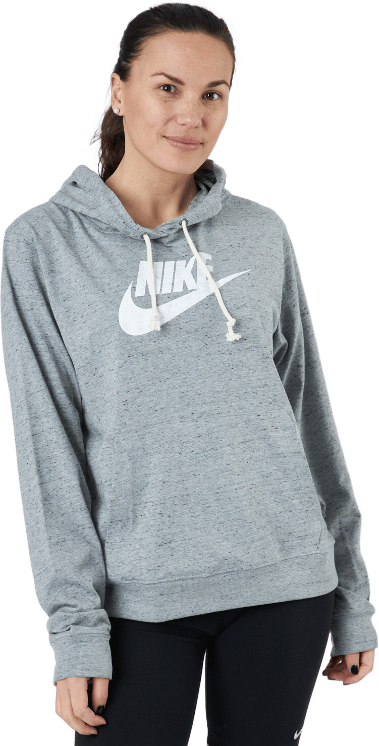 Sportswear Gym Vintage Women’s Pullover Hoodie DK GREY HEATHER/WHITE