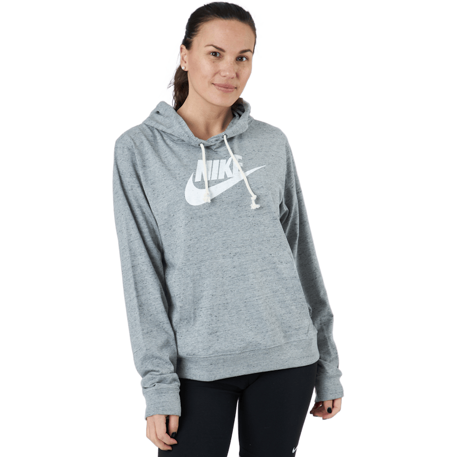 Sportswear Gym Vintage Women’s Pullover Hoodie DK GREY HEATHER/WHITE