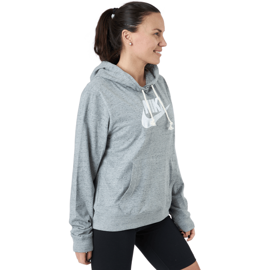 Sportswear Gym Vintage Women's Pullover Hoodie DK GREY HEATHER/WHITE - Bild 2