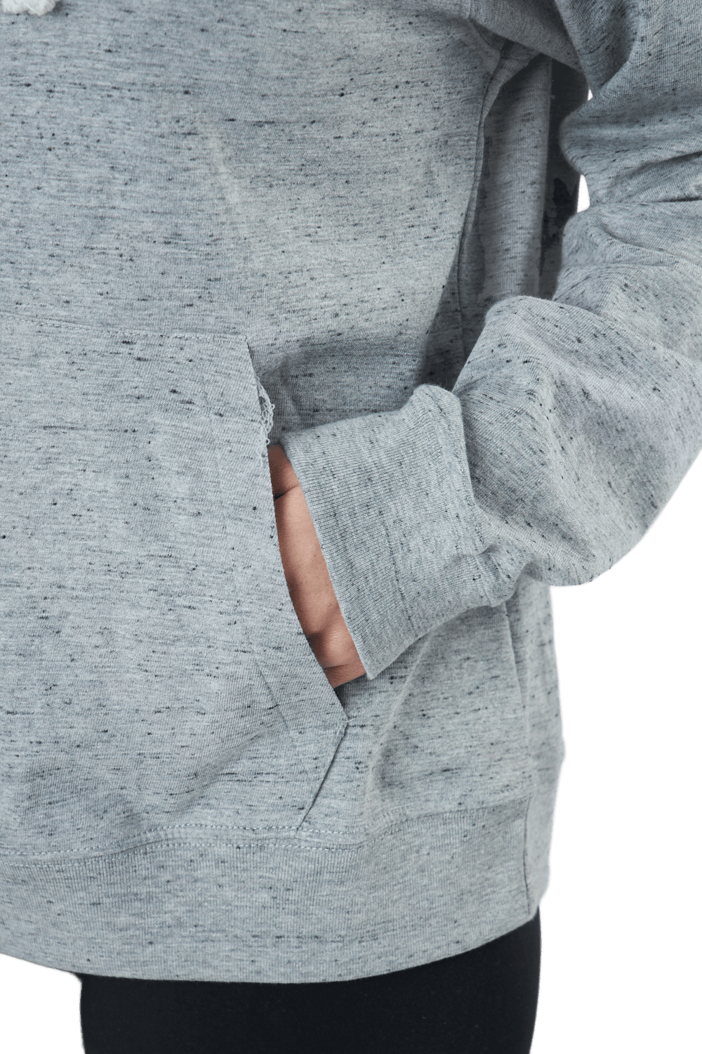 Sportswear Gym Vintage Women's Pullover Hoodie DK GREY HEATHER/WHITE - Bild 5